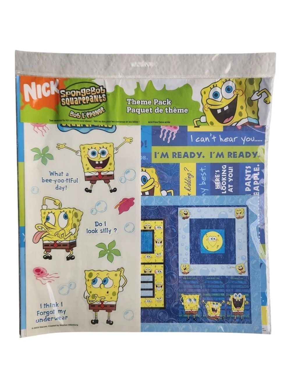 Sandy Lion Spongebob Squarepants 12x12 Scrapbook Theme Pack - Vintage 2005